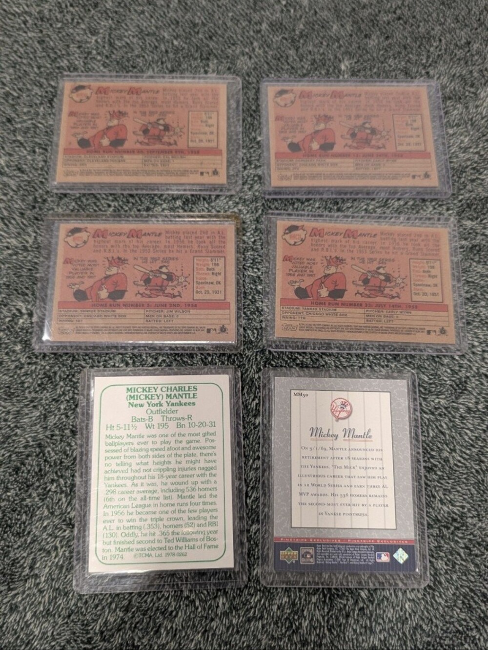 Mickey Mantle Baseball Card Lot 6 Yankees HOF TCMA Heritage Upper Deck - Picture 2 of 2